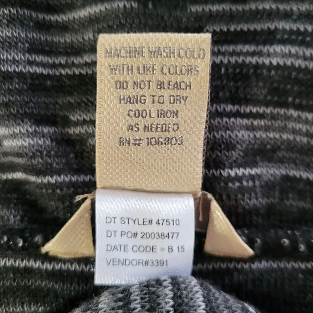 Duluth Trading Co. Gray Multi Acrylic Infinity Scarf